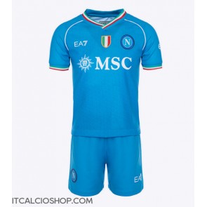 SSC Napoli Prima Maglia Bambino 2023-24 Manica Corta (+ Pantaloni corti)